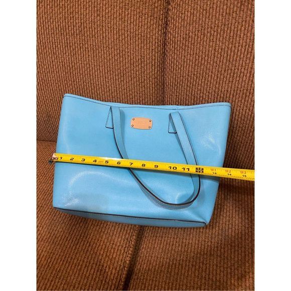 Michael Kors Robin Egg Blue Tote Saffiano Leather Purse Bag, MSRP $398 - Picture 13 of 15